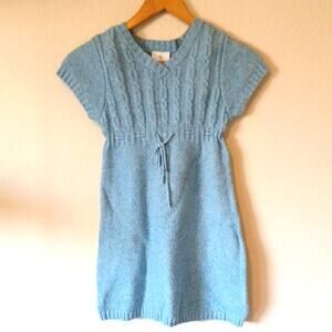 Hanna Andersson Wool Blend Blue Sweater Dress 130 Or Size 8